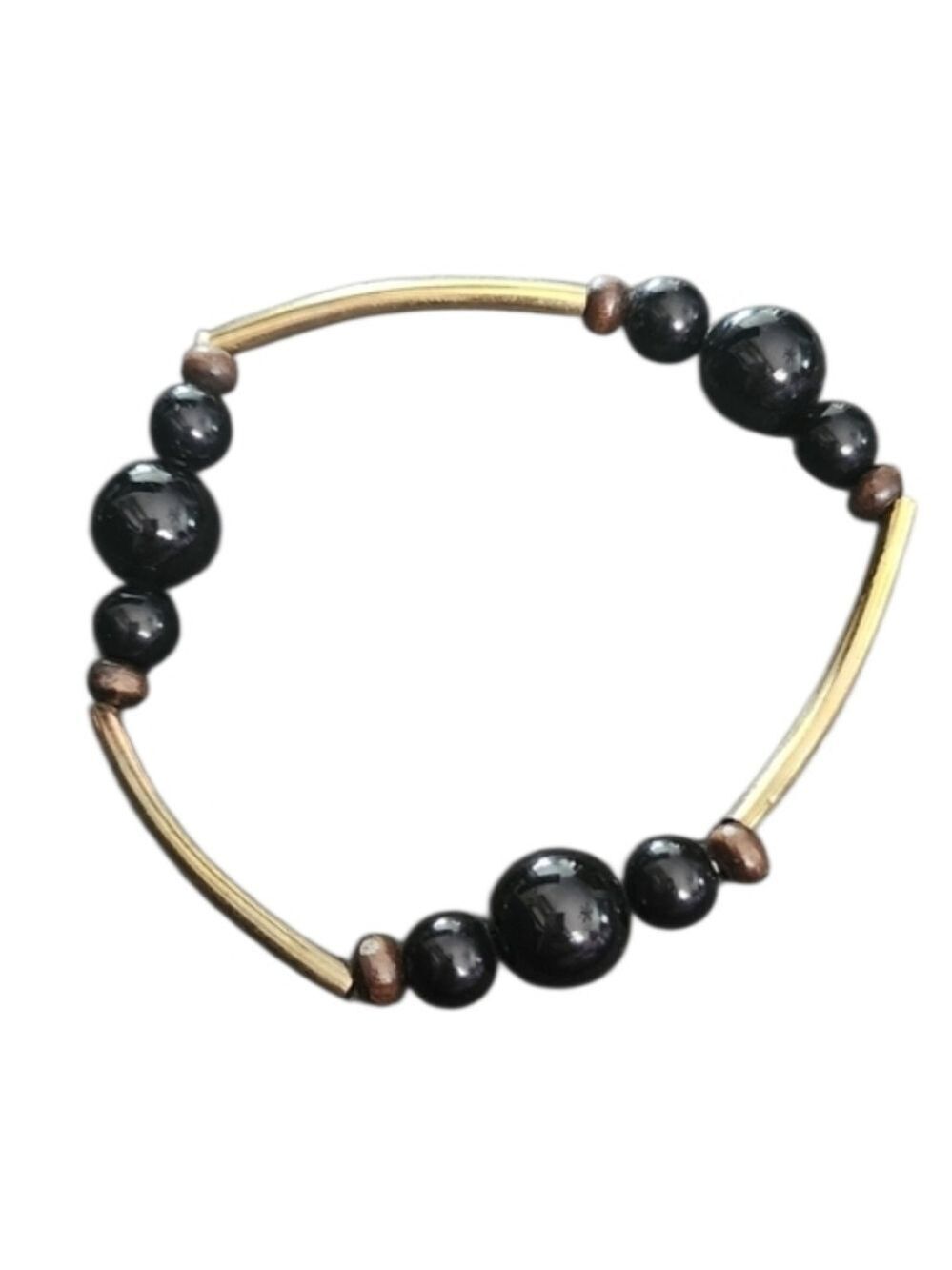 Black Bronze Stretch Bracelet